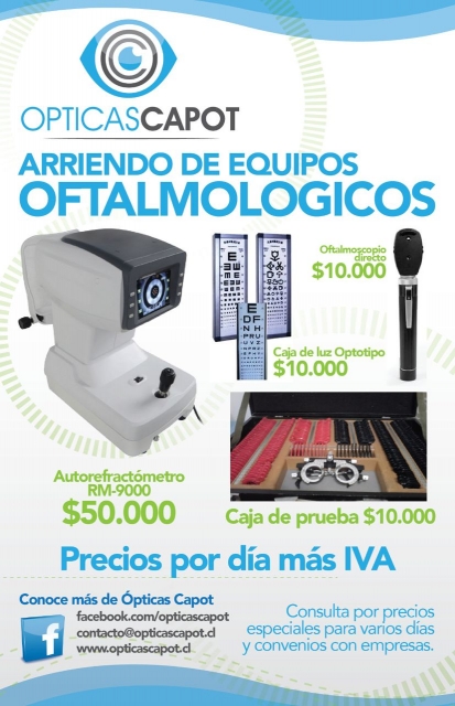 Arriendo de Equipos Oftalmologicos 